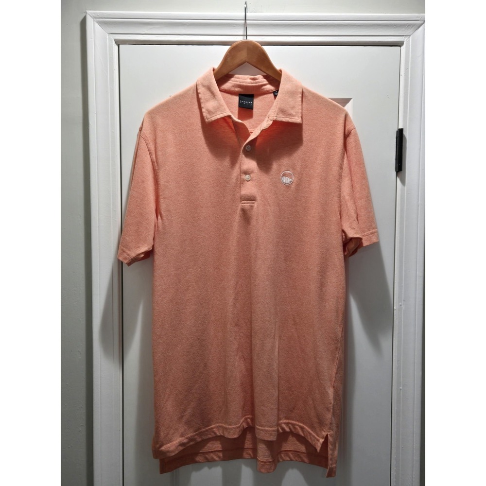 Dunning Golf Cliffs At Glassy Mountain Polo Shirt Mens Medium Peach Heather Golf